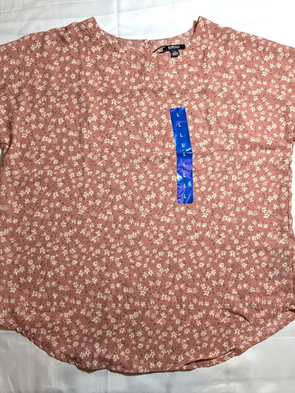 Women's BAFFALO David Bitton Short Sleeved Floral Blouse (NWT) LG